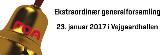 Ekstraordinær generalforsamling 23. januar 2017 i Vejgaardhallen.